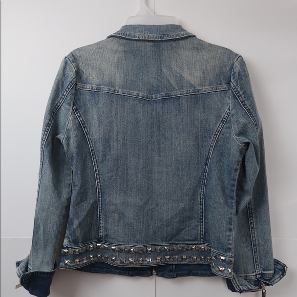 Boston Proper Women’s Studded Denim Jean Jacket S - Picture 3 of 13